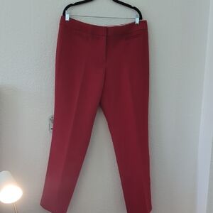 LOFT Red Straight Leg Women's Pants